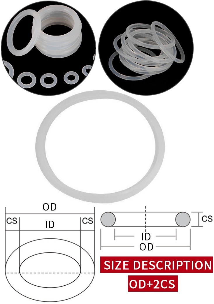 Junta de goma x1mm Blancas